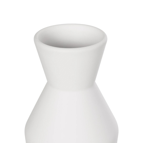 GloboStar® Artificial Garden MALVINA 21285 Διακοσμητικό Κεραμικό Βάζo Λευκό Π10 x Μ10 x Υ24cm