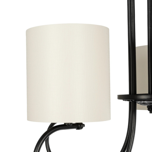 GLOBOSTAR® TRITON 203-0253 Vintage Κρεμαστό Φωτιστικό Οροφής με Ντουί 5 x E27 AC 220-240V IP20 - Μαύρο & Μπεζ - Μ50 x Π50 x Υ48cm