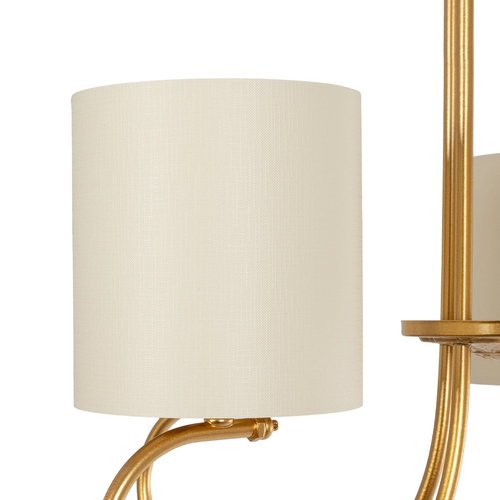 GLOBOSTAR® TRITON 203-0254 Vintage Κρεμαστό Φωτιστικό Οροφής με Ντουί 5 x E27 AC 220-240V IP20 - Χρυσό & Μπεζ - Μ50 x Π50 x Υ48cm