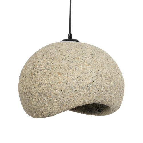 GLOBOSTAR® STONE 204-0123 Μοντέρνο Κρεμαστό Φωτιστικό Οροφής με Ντουί 1 x E27 AC 220-240V IP20 - Μπεζ - Μ35 x Π31 x Υ26cm