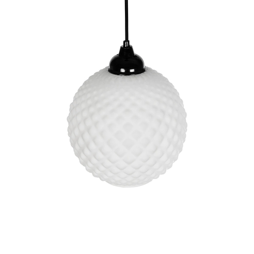 GLOBOSTAR® KEGEL 206-0004 Μοντέρνο Κρεμαστό Φωτιστικό Οροφής με Ντουί 1 x E27 AC 220-240V IP20 - Λευκό - Μ20 x Π20 x Υ20cm