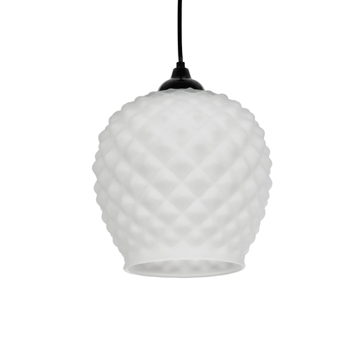 GLOBOSTAR® KEGEL 206-0005 Μοντέρνο Κρεμαστό Φωτιστικό Οροφής με Ντουί 1 x E27 AC 220-240V IP20 - Λευκό - Μ19 x Π19 x Υ19cm