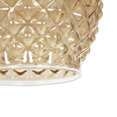 GLOBOSTAR® KEGEL 206-0007 Μοντέρνο Κρεμαστό Φωτιστικό Οροφής με Ντουί 1 x E27 AC 220-240V IP20 - Μελί - Μ19 x Π19 x Υ19cm