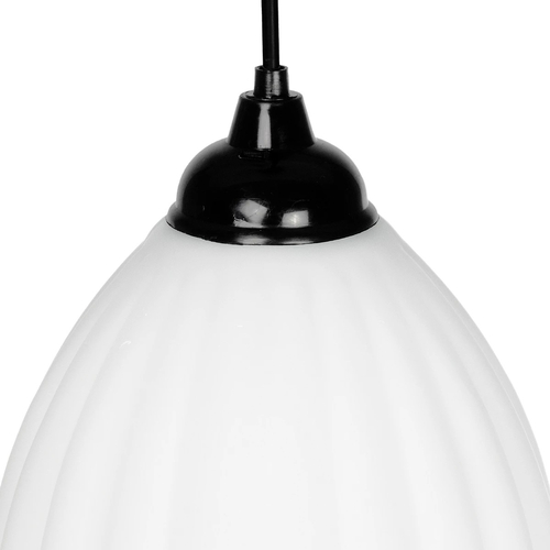 GLOBOSTAR® GURIA 206-0008 Μοντέρνο Κρεμαστό Φωτιστικό Οροφής με Ντουί 1 x E27 AC 220-240V IP20 - Λευκό - Μ19 x Π19 x Υ26cm