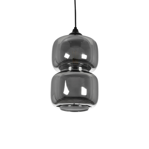 GLOBOSTAR® PIAGE 206-0036 Μοντέρνο Κρεμαστό Φωτιστικό Οροφής με Ντουί 1 x E27 AC 220-240V IP20 - Μαύρο Φιμέ - Μ18 x Π18 x Υ31cm