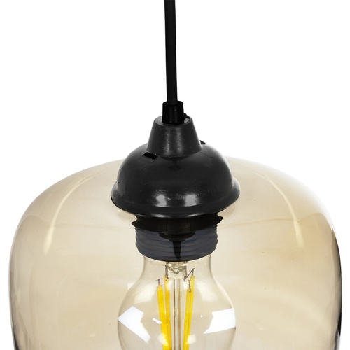 GLOBOSTAR® PIAGE 206-0037 Μοντέρνο Κρεμαστό Φωτιστικό Οροφής με Ντουί 1 x E27 AC 220-240V IP20 - Mελί - Μ17 x Π17 x Υ25cm