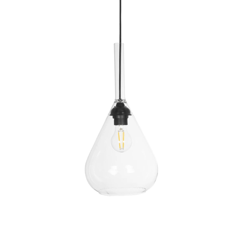 GLOBOSTAR® BALU 206-0043 Μοντέρνο Κρεμαστό Φωτιστικό Οροφής με Ντουί 1 x E27 AC 220-240V IP20 - Διάφανο - Μ20 x Π20 x Υ42cm