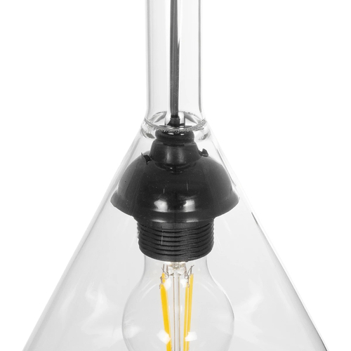 GLOBOSTAR® BALU 206-0043 Μοντέρνο Κρεμαστό Φωτιστικό Οροφής με Ντουί 1 x E27 AC 220-240V IP20 - Διάφανο - Μ20 x Π20 x Υ42cm