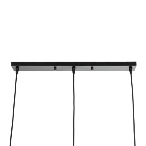 GLOBOSTAR® ELISE 999-0034 Μοντέρνο Κρεμαστό Φωτιστικό Οροφής με Ντουί 3 x E27 AC 220-240V IP20 - Καφέ & Μαύρο - Μ74 x Π9 x Υ40cm