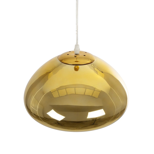 GLOBOSTAR® CRISTIN 999-0039 Μοντέρνο Κρεμαστό Φωτιστικό Οροφής με Ντουί 1 x E27 AC 220-240V IP20 - Χρυσό - Μ18 x Π18 x Υ13cm