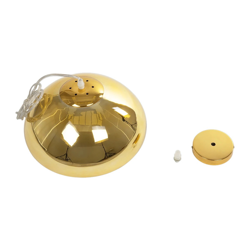 GLOBOSTAR® CRISTIN 999-0039 Μοντέρνο Κρεμαστό Φωτιστικό Οροφής με Ντουί 1 x E27 AC 220-240V IP20 - Χρυσό - Μ18 x Π18 x Υ13cm