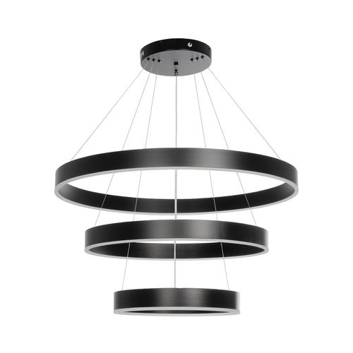 kelvo® VENOM 61188 Μοντέρνο Κρεμαστό Φωτιστικό Οροφής LED 120W 14158lm 120° AC 220-240V IP20 Ρυθμιζόμενο Λευκό CCT με Χειριστήριο από 2700K έως 6000K Dimmable - Lumileds SMD Chip - Μαύρο Ματ - Μ80 x Π80 x Υ60cm - 3 Χρόνια Εγγύηση