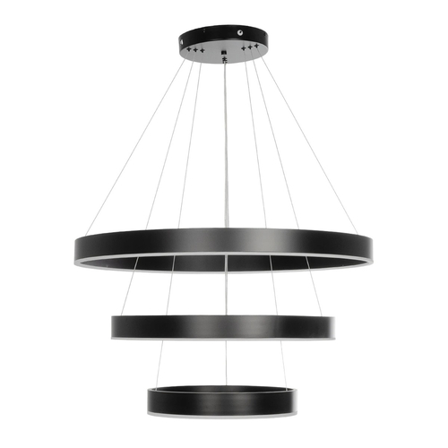 kelvo® VENOM 61188-DECO Μοντέρνο Κρεμαστό Φωτιστικό Οροφής LED 120W 14158lm 120° AC 220-240V IP20 Ρυθμιζόμενο Λευκό CCT με Χειριστήριο από 2700K έως 6000K Dimmable - Lumileds SMD Chip - Μαύρο Ματ - Μ80 x Π80 x Υ60cm - 3 Χρόνια Εγγύηση