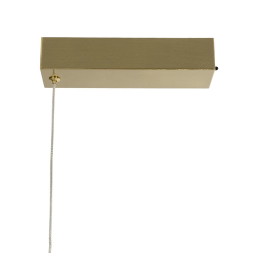 kelvo® GLOW 61662 Μοντέρνο Κρεμαστό Φωτιστικό Οροφής LED 34W 3400lm 360° AC 220-240V IP20 Ρυθμιζόμενο Λευκό CCT με Χειριστήριο από 2700K έως 6000K Dimmable - Lumileds SMD Chip - Χρυσό Πλατίνα & Λευκό Νήμα - Μ140 x Π40 x Υ30cm - 3 Χρόνια Εγγύηση