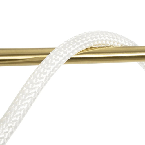 kelvo® GLOW 61663 Μοντέρνο Κρεμαστό Φωτιστικό Οροφής LED 45W 4500lm 360° AC 220-240V IP20 Ρυθμιζόμενο Λευκό CCT με Χειριστήριο από 2700K έως 6000K Dimmable - Lumileds SMD Chip - Χρυσό Πλατίνα & Λευκό Νήμα - Μ180 x Π30 x Υ40cm - 3 Χρόνια Εγγύηση