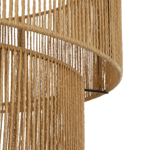 GLOBOSTAR® ROXXI 205-0020 Boho Κρεμαστό Φωτιστικό Οροφής με Ντουί 1 x E27 AC 220-240V IP20 - Μπεζ - M50 x Π50 x Υ36cm