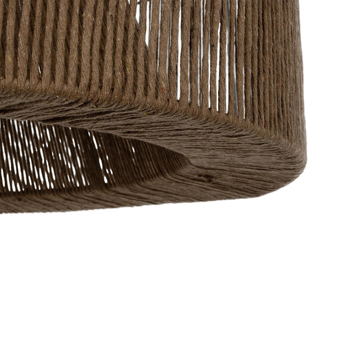 GLOBOSTAR® ZYLINDER 205-0023 Boho Κρεμαστό Φωτιστικό Οροφής με Ντουί 1 x E27 AC 220-240V IP20 - Καφέ - M80 x Π80 x Υ51cm