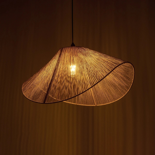 GLOBOSTAR® ECLAIR 205-0031 Boho Κρεμαστό Φωτιστικό Οροφής με Ντουί 1 x E27 AC 220-240V IP20 - Μπεζ - M70 x Π40 x Υ32cm