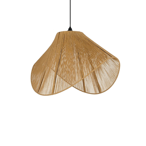 GLOBOSTAR® ELDA 205-0033 Boho Κρεμαστό Φωτιστικό Οροφής με Ντουί 1 x E27 AC 220-240V IP20 - Μπεζ - M68 x Π34 x Υ39cm