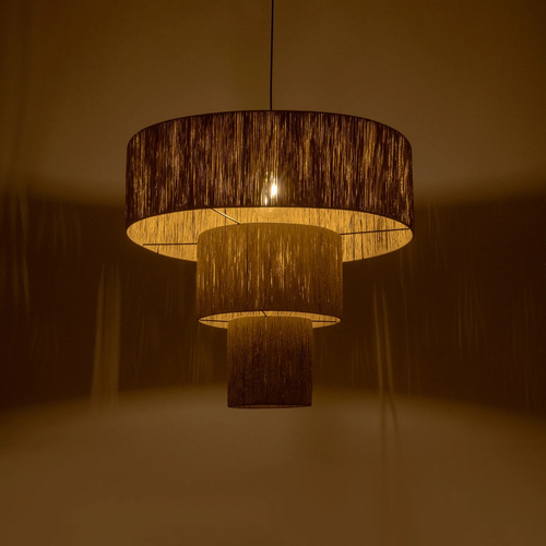 GLOBOSTAR® COROIN 205-0035 Boho Κρεμαστό Φωτιστικό Οροφής με Ντουί 1 x E27 AC 220-240V IP20 - Μπεζ - M70 x Π70 x Υ64cm