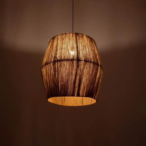 GLOBOSTAR® CONE 205-0058 Boho Κρεμαστό Φωτιστικό Οροφής με Ντουί 1 x E27 AC 220-240V IP20 - Μπεζ - M55 x Π55 x Υ50cm