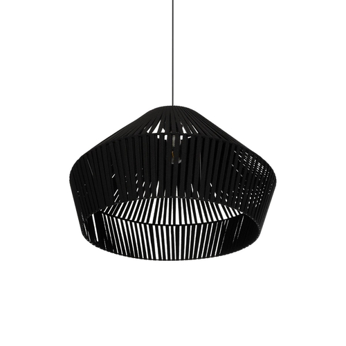 GLOBOSTAR® NUI 205-0062 Boho Κρεμαστό Φωτιστικό Οροφής με Ντουί 1 x E27 AC 220-240V IP20 - Μαύρο - M60 x Π60 x Υ41cm