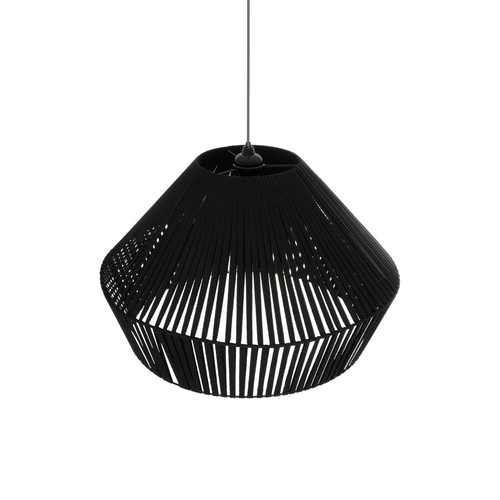 GLOBOSTAR® NUI 205-0062 Boho Κρεμαστό Φωτιστικό Οροφής με Ντουί 1 x E27 AC 220-240V IP20 - Μαύρο - M60 x Π60 x Υ41cm