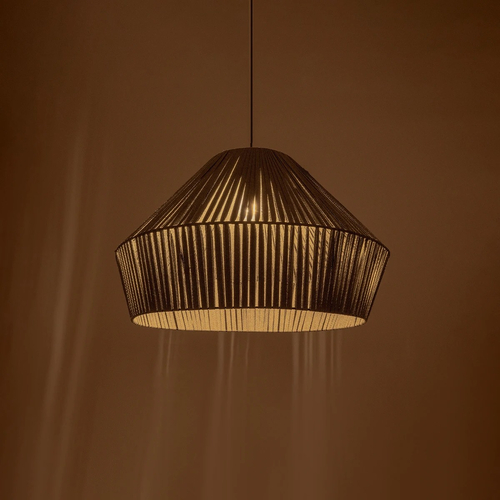 GLOBOSTAR® NUI 205-0066 Boho Κρεμαστό Φωτιστικό Οροφής με Ντουί 1 x E27 AC 220-240V IP20 - Γκρι - M60 x Π60 x Υ41cm