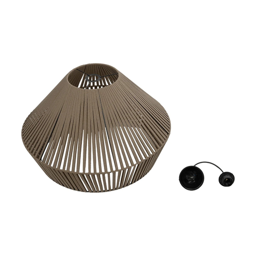 GLOBOSTAR® NUI 205-0068 Boho Κρεμαστό Φωτιστικό Οροφής με Ντουί 1 x E27 AC 220-240V IP20 - Μπεζ - M60 x Π60 x Υ41cm