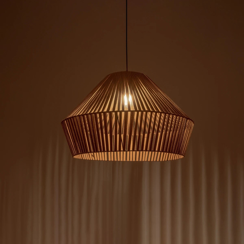 GLOBOSTAR® NUI 205-0068 Boho Κρεμαστό Φωτιστικό Οροφής με Ντουί 1 x E27 AC 220-240V IP20 - Μπεζ - M60 x Π60 x Υ41cm