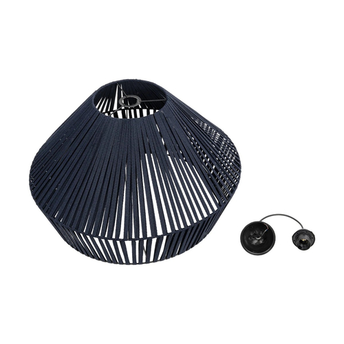 GLOBOSTAR® NUI 205-0072 Boho Κρεμαστό Φωτιστικό Οροφής με Ντουί 1 x E27 AC 220-240V IP20 - Μπλε - M60 x Π60 x Υ41cm