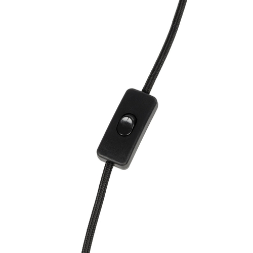 GloboStar® JAVAN 999-0036 Μοντέρνο Επιτραπέζιο Φωτιστικό Πορτατίφ Μονόφωτο 1 x E27 IP20 Διάφανο Γυαλί με Μαύρο Μέταλλο - Μ30 x Π30 x Υ19cm