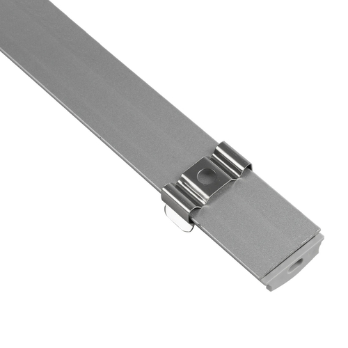 GLOBOSTAR® ALP-LINEAR CURBARIO 70802-1M Επιφανειακό Εύκαμπτο Προφίλ Αλουμινίου με Λευκό Γαλακτερό Πατητό Κάλυμμα για Ταινίες LED IP20 - Ασημί & Λευκό - Μ100 x Π1.8 x Υ0.5cm