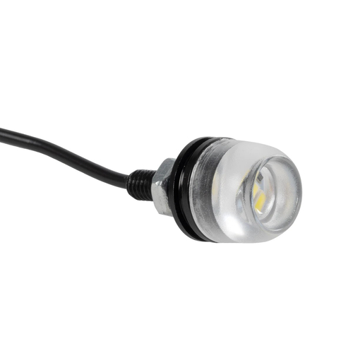 GLOBOSTAR® PLATELIGHT 81632 Φως Πινακίδας & DRL LED 3W/6W 270lm/540lm 120° DC 12V Αδιάβροχο IP65 Ψυχρό Λευκό 6000K - Μαύρο - Μ1.8 x Π3.8 x Υ1.8cm / Q0.5cm - Πακέτο 2 Τεμαχίων - 1 Χρόνο Εγγύηση