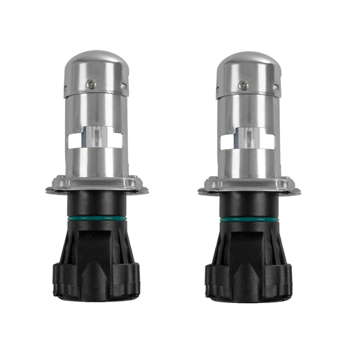 GLOBOSTAR® HID 84047 Λάμπα Xenon H4 H/L Super Vision Υψηλής Φωτεινότητας +30% 35W/70W 3500lm/7000lm 360° DC 12V Αδιάβροχο IP65 Ultra Ψυχρό Λευκό 8000K - Μ4.8 x Π4.8 x Υ10.2cm - Πακέτο 2 Τεμαχίων - 2 Χρόνια Εγγύηση