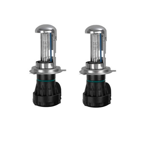 GLOBOSTAR® HID 84047 Λάμπα Xenon H4 H/L Super Vision Υψηλής Φωτεινότητας +30% 35W/70W 3500lm/7000lm 360° DC 12V Αδιάβροχο IP65 Ultra Ψυχρό Λευκό 8000K - Μ4.8 x Π4.8 x Υ10.2cm - Πακέτο 2 Τεμαχίων - 2 Χρόνια Εγγύηση