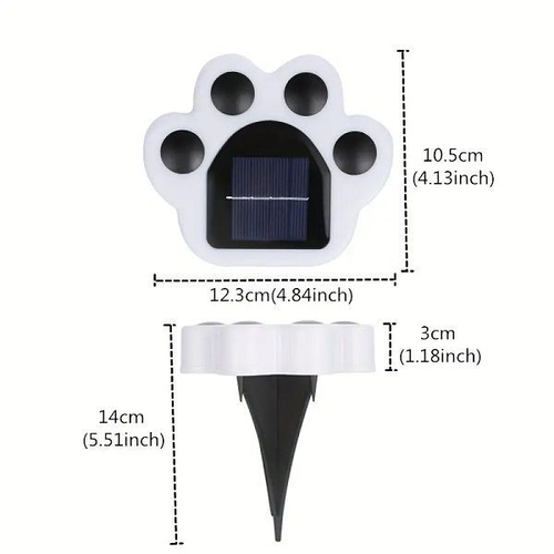 Ηλιακό φωτιστικό κήπου LED - Πατούσα - 4pcs - 942010