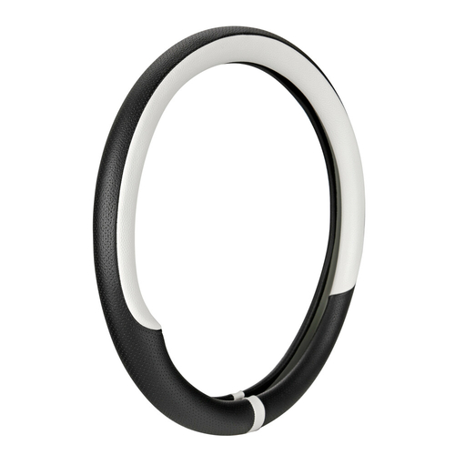 ΚΑΛΥΜΜΑ ΤΙΜΟΝΙΟΥ NOBLE (M) 37/39cm  ΜΑΥΡΟ/ΛΕΥΚΟ ΟΙΚΟΛΟΓΙΚΟ ΔΕΡΜΑ ΑΟΣΜΟ (ΠΑΧΟΣ 8,2cm) LAMPA