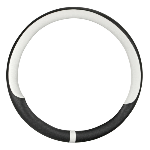 ΚΑΛΥΜΜΑ ΤΙΜΟΝΙΟΥ NOBLE (M) 37/39cm  ΜΑΥΡΟ/ΛΕΥΚΟ ΟΙΚΟΛΟΓΙΚΟ ΔΕΡΜΑ ΑΟΣΜΟ (ΠΑΧΟΣ 8,2cm) LAMPA