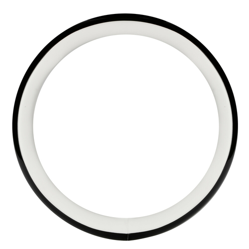 ΚΑΛΥΜΜΑ ΤΙΜΟΝΙΟΥ AURA (M) 37/39cm  ΜΑΥΡΟ/ΛΕΥΚΟ ΟΙΚΟΛΟΓΙΚΟ ΔΕΡΜΑ ΑΟΣΜΟ (ΠΑΧΟΣ 8,2cm) LAMPA