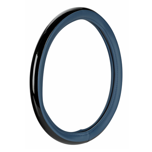 ΚΑΛΥΜΜΑ ΤΙΜΟΝΙΟΥ AURA (M) 37/39cm  ΜΑΥΡΟ/ΜΠΛΕ ΟΙΚΟΛΟΓΙΚΟ ΔΕΡΜΑ ΑΟΣΜΟ (ΠΑΧΟΣ 8,2cm) LAMPA