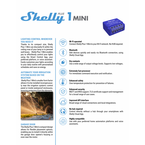 3800235261576 | Shelly 1 Mini Gen 3 - EAN 3800235261576