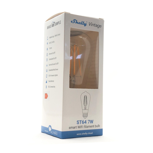 3800235262115 | Shelly Vintage ST64|Smart Filament Dimming ST64 7W E27 2700K 750LM 360⁰ - EAN 3800235262115