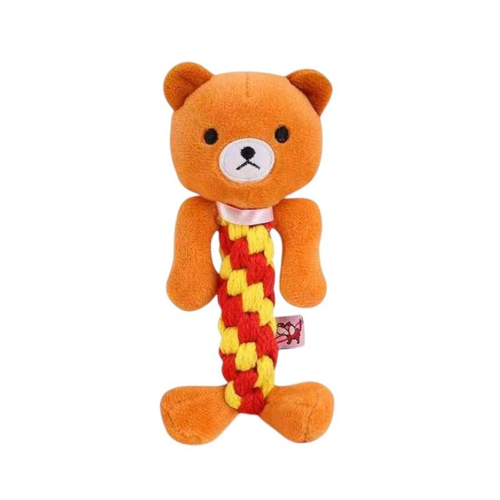 Λούτρινο παιχνίδι σκύλου ζωάκι με σχοινί - 20cm - 12pcs - 550680