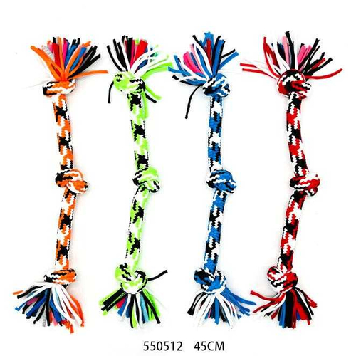 Παιχνίδι σκύλου σχοινί με κόμπους - 45cm - 12pcs - 550512