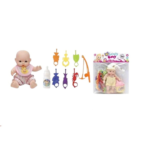 Κούκλα μωρό με σετ παιχνιδιών μπάνιου - 0812-2737 - 917414