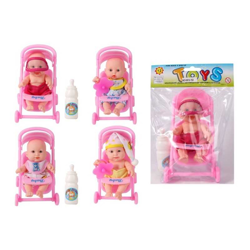 Παιδικό καροτσάκι mini με κούκλα - 0812-152 - 917428