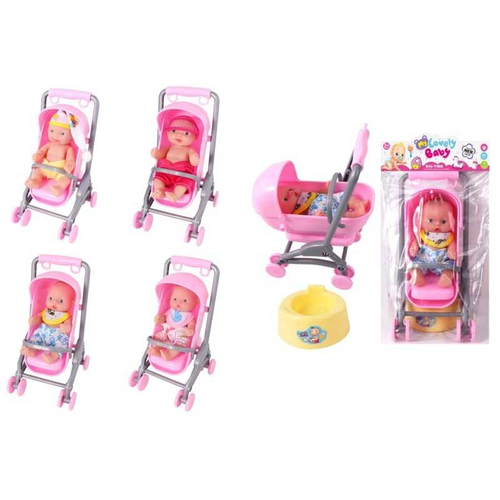 Παιδικό καροτσάκι mini με κούκλα - 0812-155 - 917427