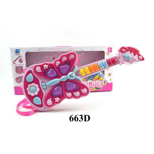 Παιδική ηλεκτρονική κιθάρα Πεταλούδα - 663D - 917247