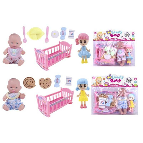 Κούκλα μωρό με κρεβατάκι & παιχνίδια - 0812-1998 - 917423